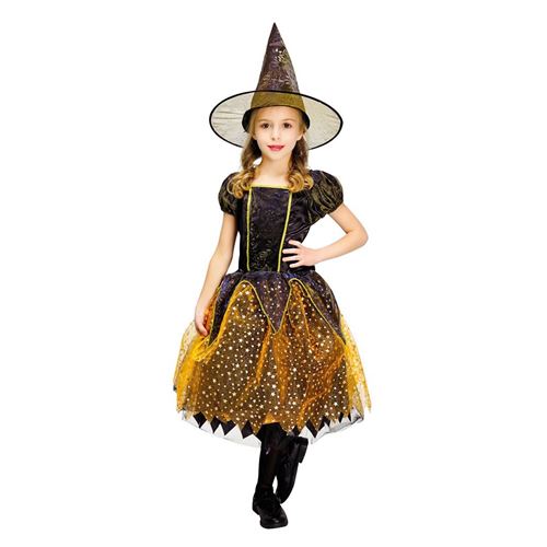 déguisement sorcière orange fille - 10/12 ans - orange - ptitclown 88388
