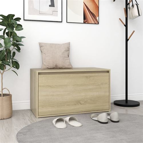 vidaXL Banc d'entrée 80x40x45 cm Chêne sonoma Bois d'ingénierie