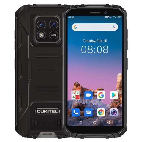 Smartphone OUKITEL WP18 4G 5.93pouces 4+32G 12500mAh pour Android Noir