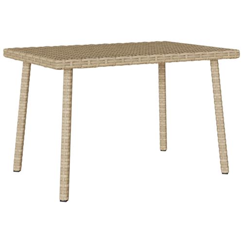 Vidaxl Beige Table Basse De Jardin Rectangulaire 60X40x37 Cm Rotin - Image 3