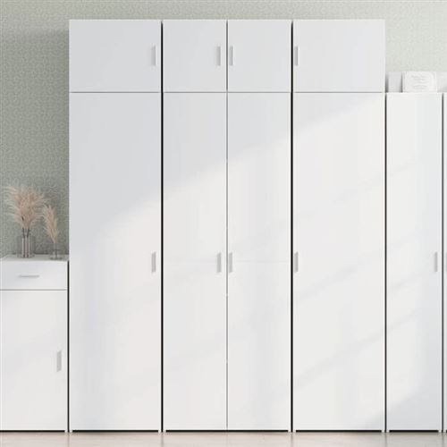 vidaXL Armoire de rangement blanc 70x42,5x225 cm bois d'ingénierie