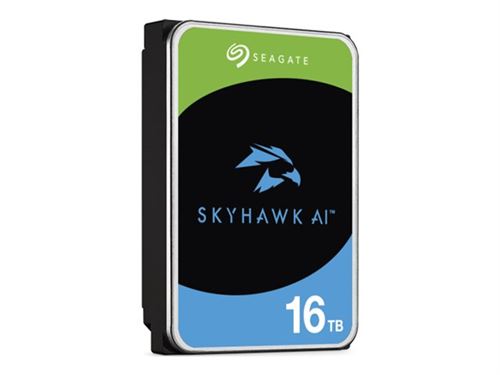 Seagate SkyHawk AI ST16000VE004 - Disque dur - 16 To - interne - 3.5 - SATA 6Gb/s - mémoire tampon : 512 Mo - avec 3 ans de Seagate Rescue Data Recovery
