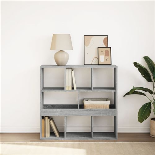 vidaXL Bibliothèque/Séparateur de pièce sonoma gris 100x33x94,5 cm