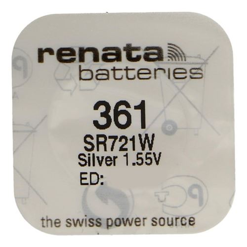 RENATA Pile bouton Silver Oxyde 361 / SR721W 0% mercure