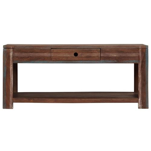 vidaXL Table basse Bois massif Vintage 88 x 50 x 38 cm