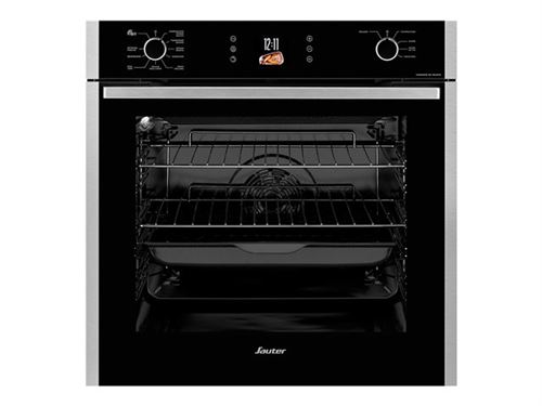 Sauter Sop6612Lx - Four - Encastrable - WiFi - Niche - Largeur : 56 Cm - Profondeur : 55 Cm - Hauteur : 58.5 Cm - Avec Système Auto-Nettoyant - Classe A+ - Noir/Inox