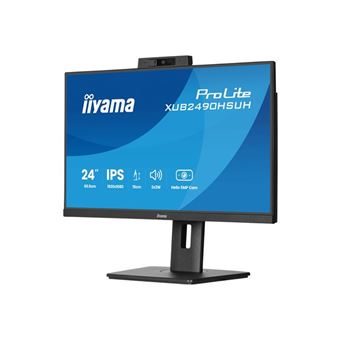iiyama ProLite XUB2490HSUH-B2 - Écran LED - 24" (23.8" visualisable) - 1920 x 1080 Full HD (1080p) @ 100 Hz - IPS - 250 cd/m² - 1300:1 - 4 ms - HDMI, DisplayPort - haut-parleurs - noir, mat