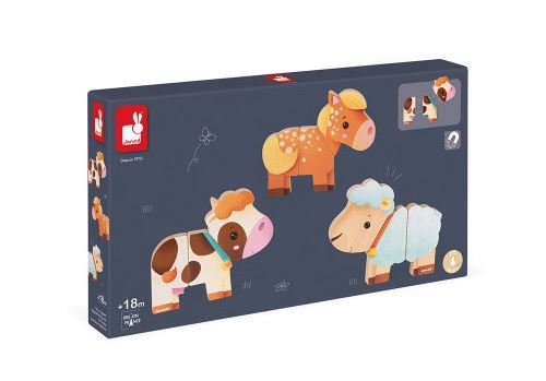 Funny Magnets Pieces bois magnetiques Ferme