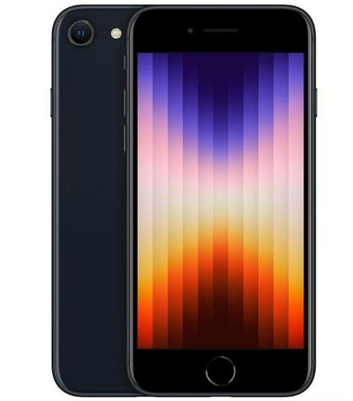 Apple iPhone SE 2022 64 Go 6,1 Noir Reconditionné avec batterie neuve