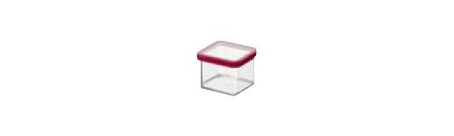 Rotho LOFT - Conteneur pour aliments - 0.5 L - rouge, transparent (pack de 8)