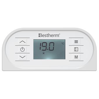 Radiateur électrique fixe 2000w - panneaux rayonnants - thermostat digital  - blanc - bestherm BESTHERM