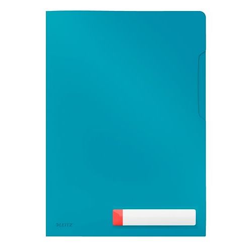 Non Communiqué Bleu Chemise Coin De Confidentialité Leitz Cosy A4 Polypropylène - Sachet De 3 - Esselte