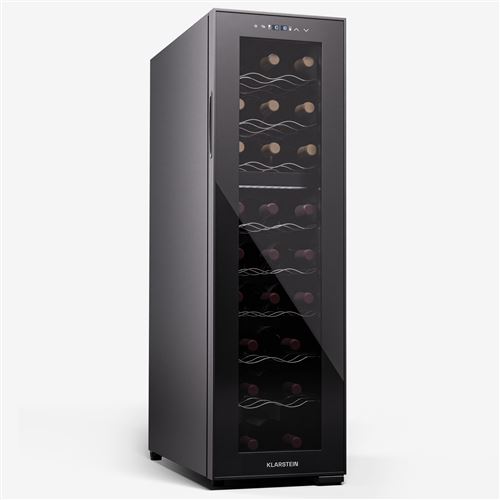 Klarstein Shiraz 24 Duo - Frigorifero Per Vini, 2 Zone, 75 L/24 Bottiglie, 5-18 °c, Touch