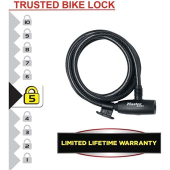Set antivol loquet clés câble pour scooter et vélos