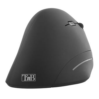 T'nB Ergo - Souris - vertical - ergonomique - laser - 6 boutons - sans fil - Bluetooth, 2.4 GHz - récepteur sans fil USB - noir