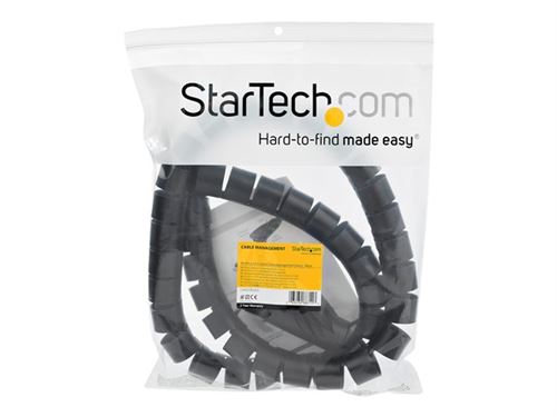 Autres accessoires informatiques StarTech.com Gaine spirale range-câble en  noir - 1,5 m - Diamètre de 45 mm - Avec outil pour insérer les câbles  (CMSCOILED3) - Kit de gaines pour câbles - noir 