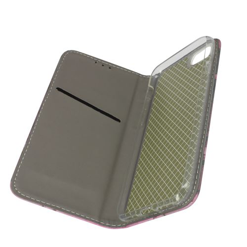 Avizar Étui pour iPhone 8 7 et SE 2020 Motif Marbre Clapet Magnétique Rose