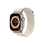 Apple Watch Ultra - 49 mm - titane - montre intelligente avec Boucle Alpine - textile - droit - taille du bracelet : M - 32 Go - Wi-Fi, LTE, UWB, Bluetooth - 4G - 61.3 g