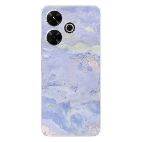Coque en silicone imprimée compatible Xiaomi Redmi 13 4G Marbre Bleu