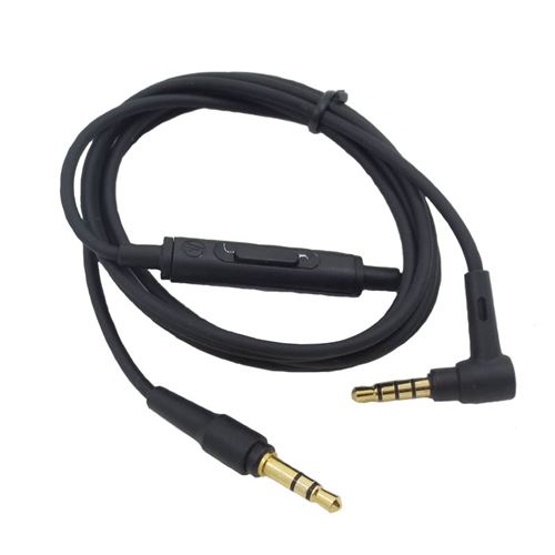 Câble audio avec contrôle pour casque Audio-Technica ATH-MSR7 AR3BT AR5BT Noir