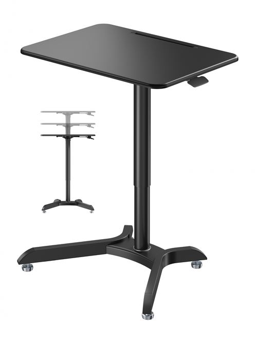 Bureau assis debout réglable - table pour ordinateur portable - plan de travail 71 cm x 50 cm