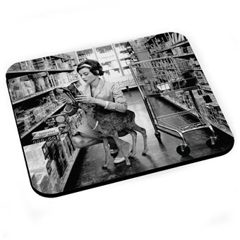 Tapis de souris Audrey hepburn actrice faon star hollywood photo vintage - 1