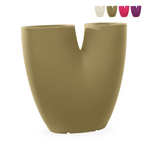Vase Pour Plantes Jardinière Design Moderne Maison Jardin Terrasse Bilobo, Couleur: Marron