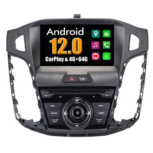 Autoradio CarPlay Multimédia RoverOne Android 4Go RAM 64Go ROM GPS pour Ford Focus 3 2012 - 2014