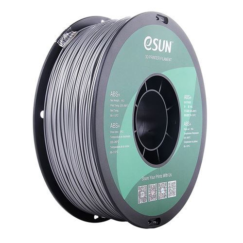 Filamento de impresión 3D ESUN ABS Plus de 2 kg, 1 kg/rollo, 1,75 mm, baja contracción, alta resistencia, alta tenacidad y resistencia al calor, material de impresión 3D para la mayoría de las