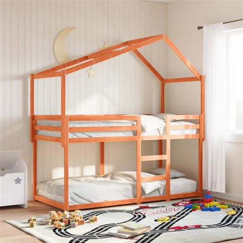 Toit de lit pour enfants 213x95,5x144,5 cm bois de pin massif