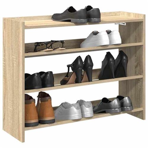 VIDAXL - Meuble à chaussures - Chêne Sonoma - 80x25x62 cm - Image 3