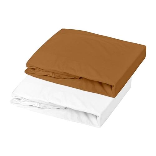 Non Communiqué Marron Drap Housse Blanc 60X120 Cm Polyurethane - Dodo