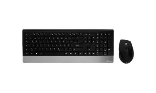 MediaRange MROS105 - Toetsenbord en muis set - draadloos - 2.4 GHz - QWERTZ - zilverzwart