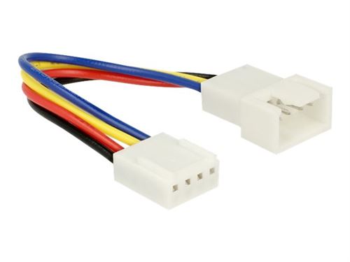 Delock - Rallonge de câble d'alimentation de ventilateur - MLI à 4 broches (M) pour MLI à 4 broches (F) - 10 cm