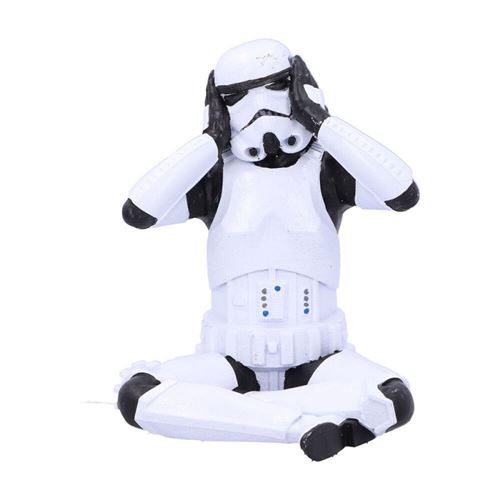 Figurine Figure d'art Star Wars Stormtrooper Hear No Evil Blanc et Noir
