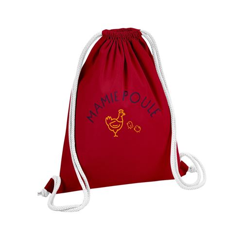 Fabulous Sac de Gym en Coton Rouge Mamie Famille Poule 12 Litres