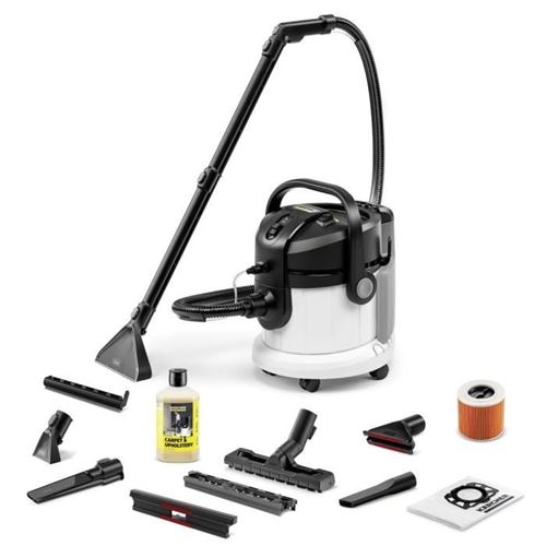 New - Aspirateur Injecteur Extracteur Eau Et Poussieres Karcher Se 4 Plus + Kit Accessoires - Cuve Polypropylene 18L - 1000W