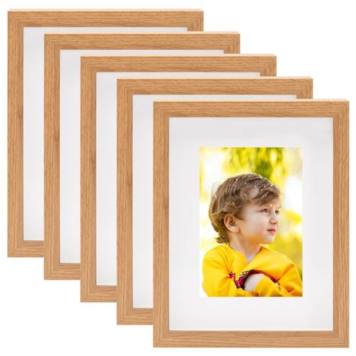vidaXL Cadres photo 3D 5 pcs Chêne 20x25 cm pour photos 13x18 cm
