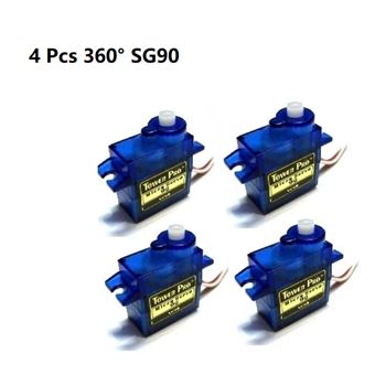 4Pcs Servo SG90 Modele Tourne 360° Mini Moteur 9g - 1