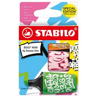 STABILO BOSS MINI by Snooze One marqueur 3 pièce(s) Vert, Orange, Rose - 1