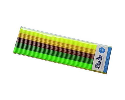 3Doodler AB-MIX6 Welcome to the jungle Pack de filaments ABS 1.75 mm 63 g vert fluorescent, vert foncé, marron, orange, jaune fluorescent 25 pc(s)