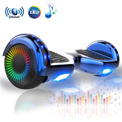 lumières LED et Moteur Puissant pour Enfants et Adolescents Gyropode électrique 6,5 Pouces Segway Hover Scooter Board avec Musique Bluetooth Hoverboard 