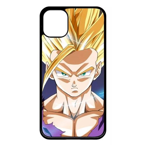 Coque My-Kase pour iPhone 11 - dbz san gohan super sayen 2 ssj2 - Plastique Noir