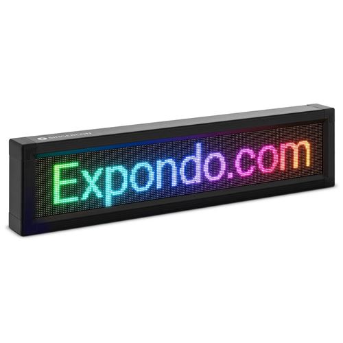 Singercon Panneau publicitaire LED - 192 x 32 LED couleur - 105 x 25 cm - Programmable via iOS / Android