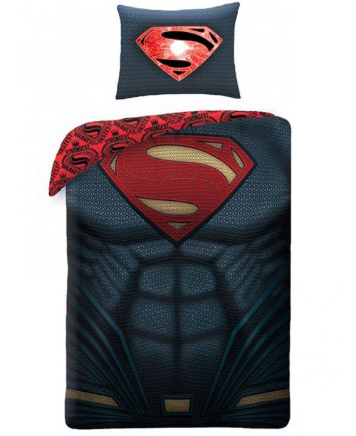 Housse de couette et taie d'oreiller Superman Chest Single