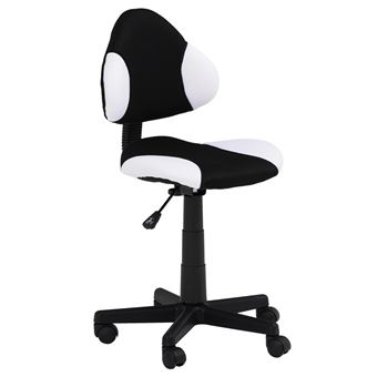 Chaise De Bureau Pour Enfant Alondra Noir Blanc Achat Prix Fnac