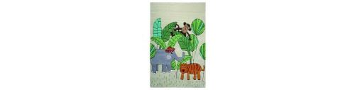 Tapis enfant Jungle Friends par Smart Kids Beige 130x190