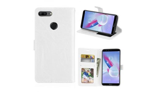 Etui type portefeuille blanc Huawei Honor-9 LITE rabat latéral fonction stand