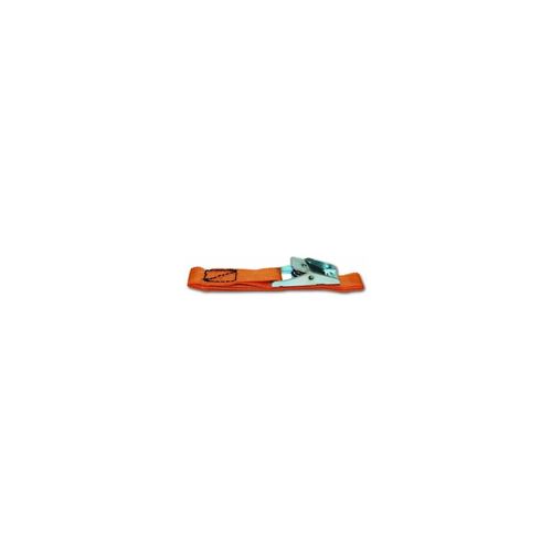 lot de 2 sangles avec boucle métallique - résistance 17 kg - 18 mm x 50 cm - orange