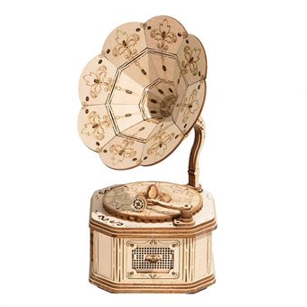 Robotime kit de maquette Grammophone 18,5 cm en bois 122 pièces